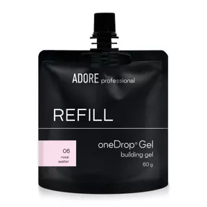 Гель для нарощування нігтв - наповнювач для помпи, 60 г  №06 "Rose water" One Drop Gel ADORE